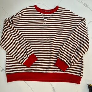 Striped Brown and Red Men's Sweater